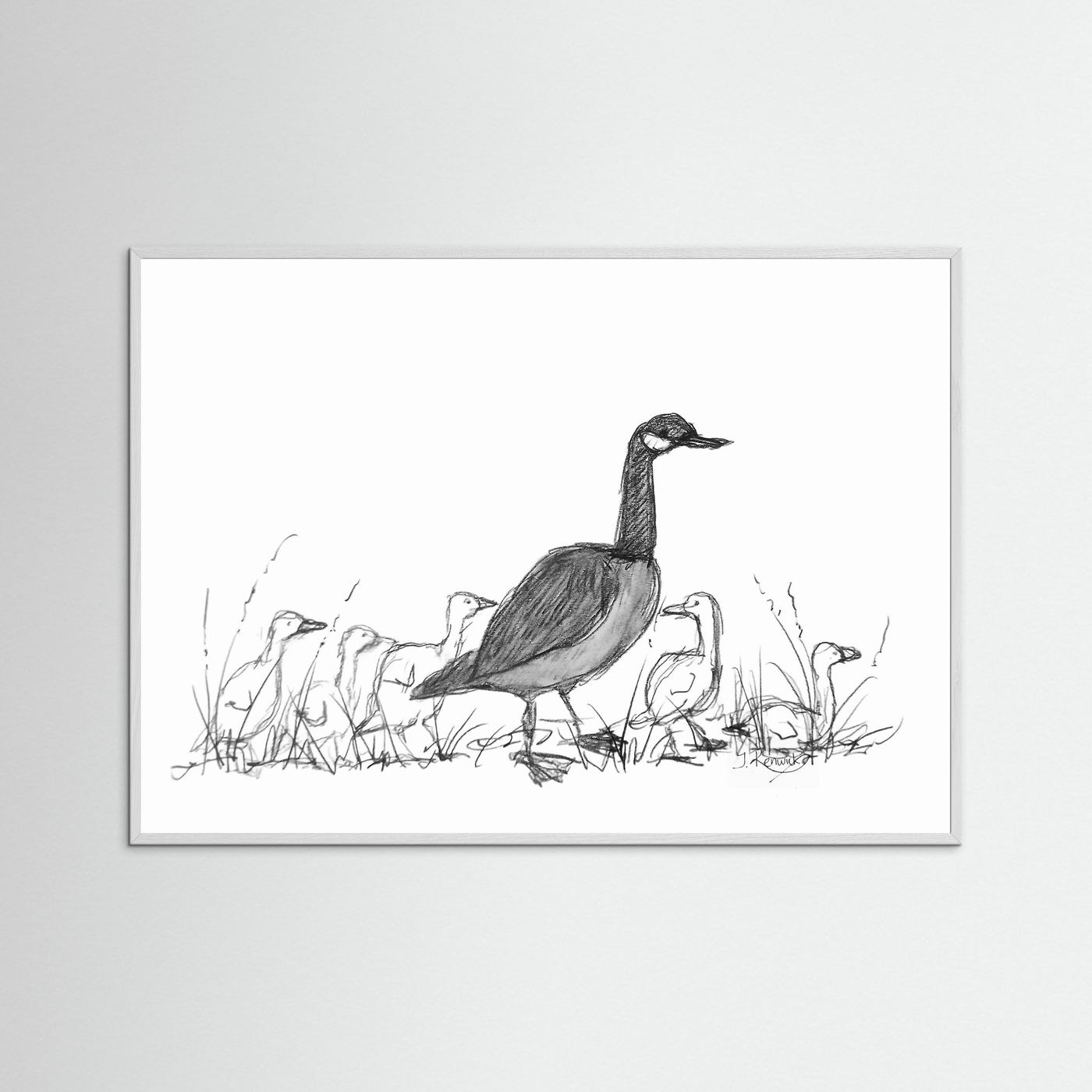 Canada Goose with Goslings - no. 573