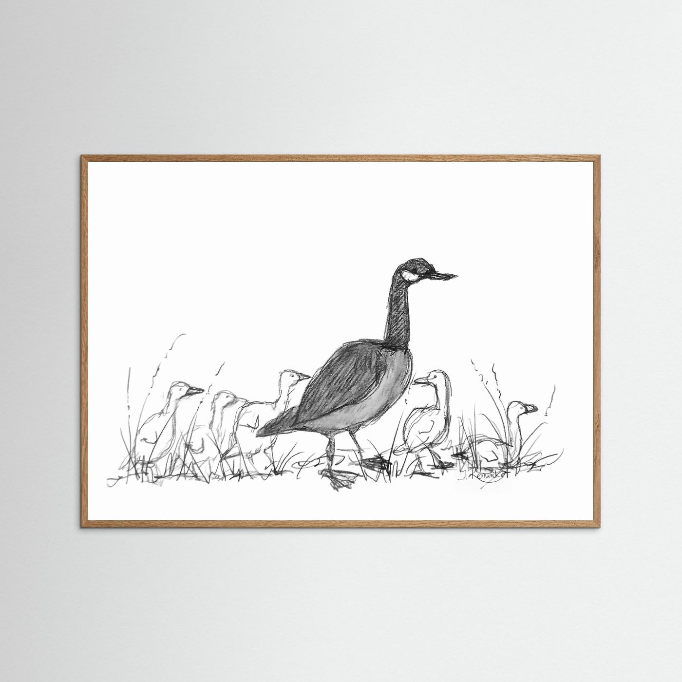 Canada Goose with Goslings - no. 573