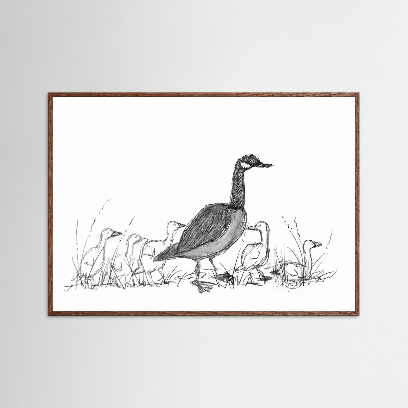 Canada Goose with Goslings - no. 573