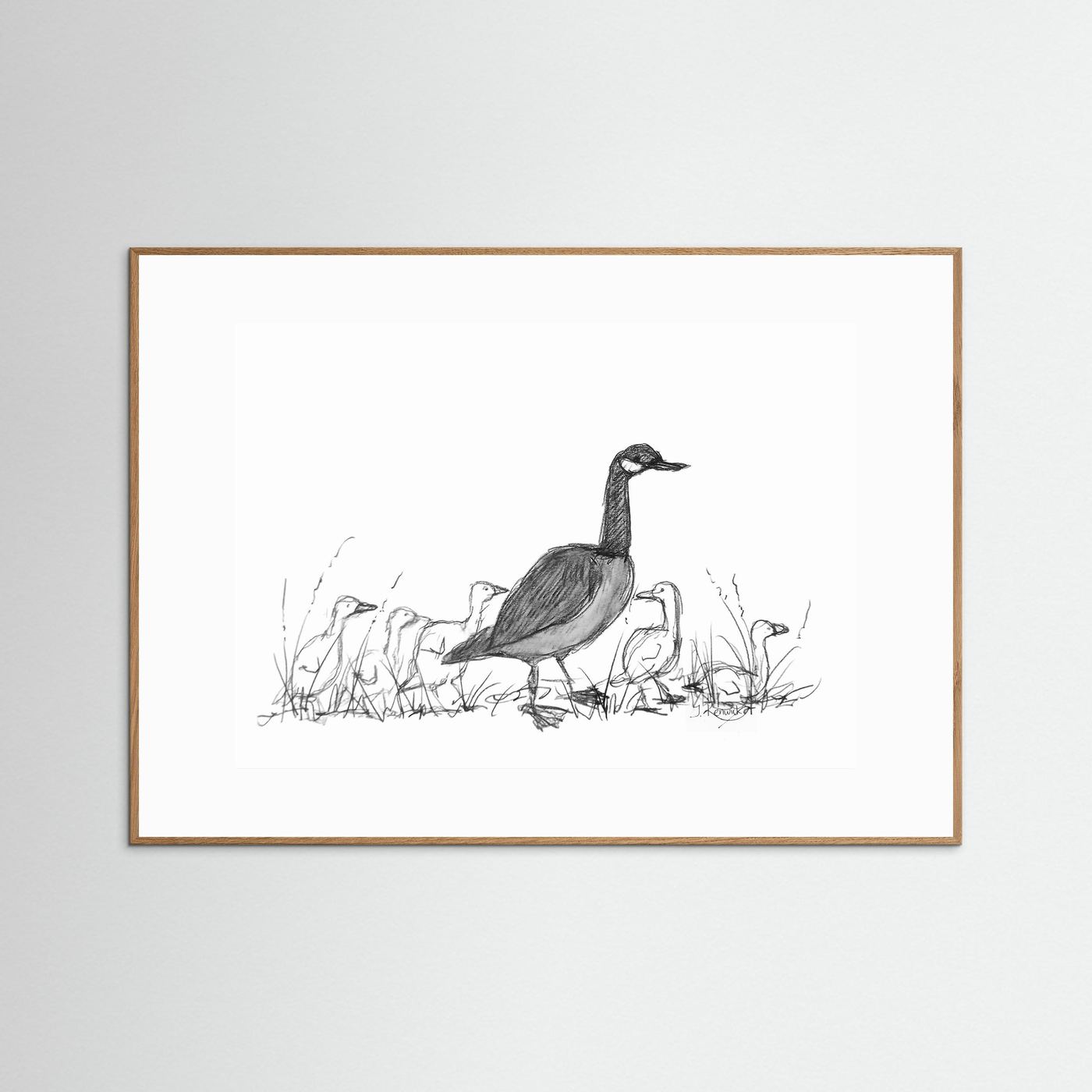 Canada Goose with Goslings - no. 573