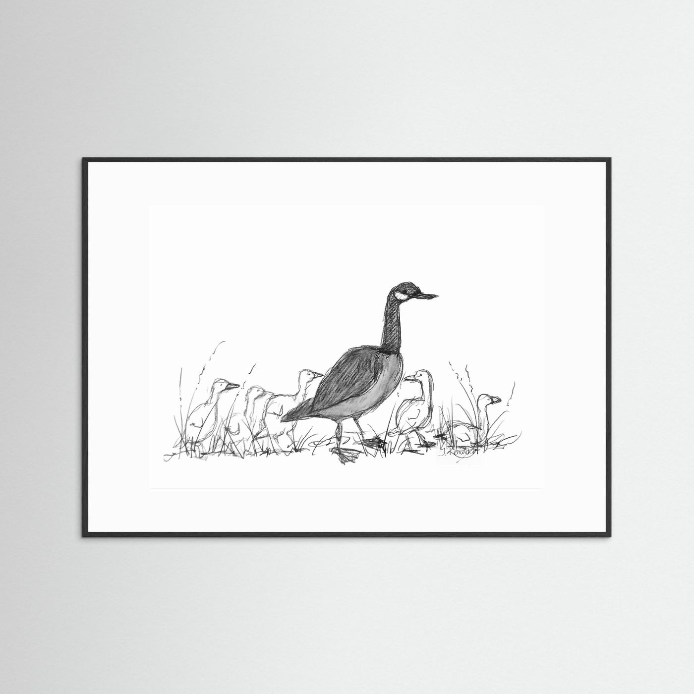 Canada Goose with Goslings - no. 573