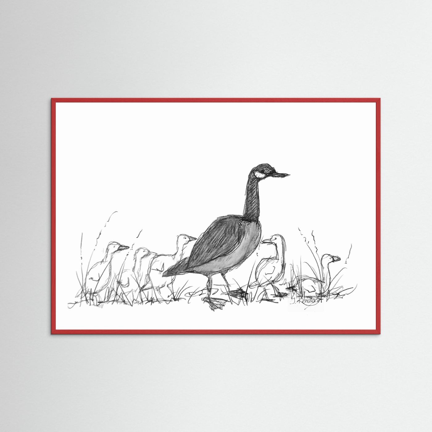 Canada Goose with Goslings - no. 573